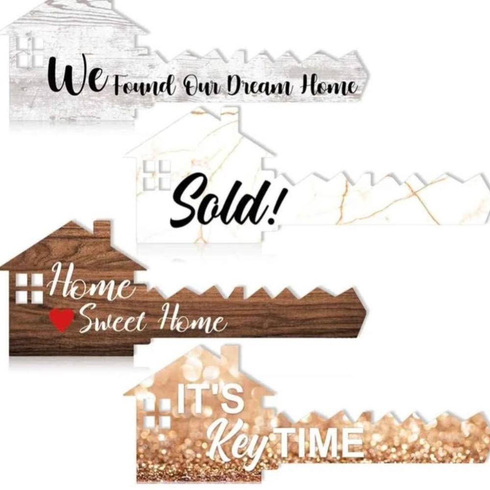New Set of 2 Double Sided Key Shaped Photo Props